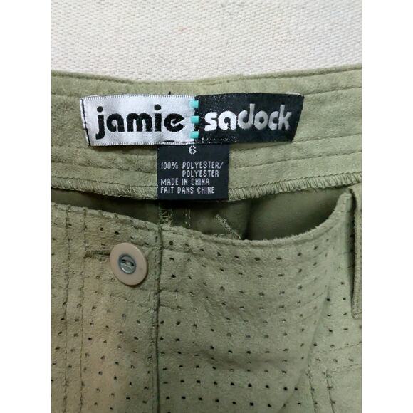 Jamie Sadock Shorts Womens 6 Honeydew Green Golf Suede-like Polyester Pockets - Picture 3 of 6
